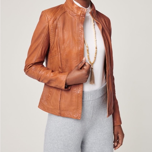 Jackets & Blazers - Leather Jacket Womens Large Color Brown, used $10